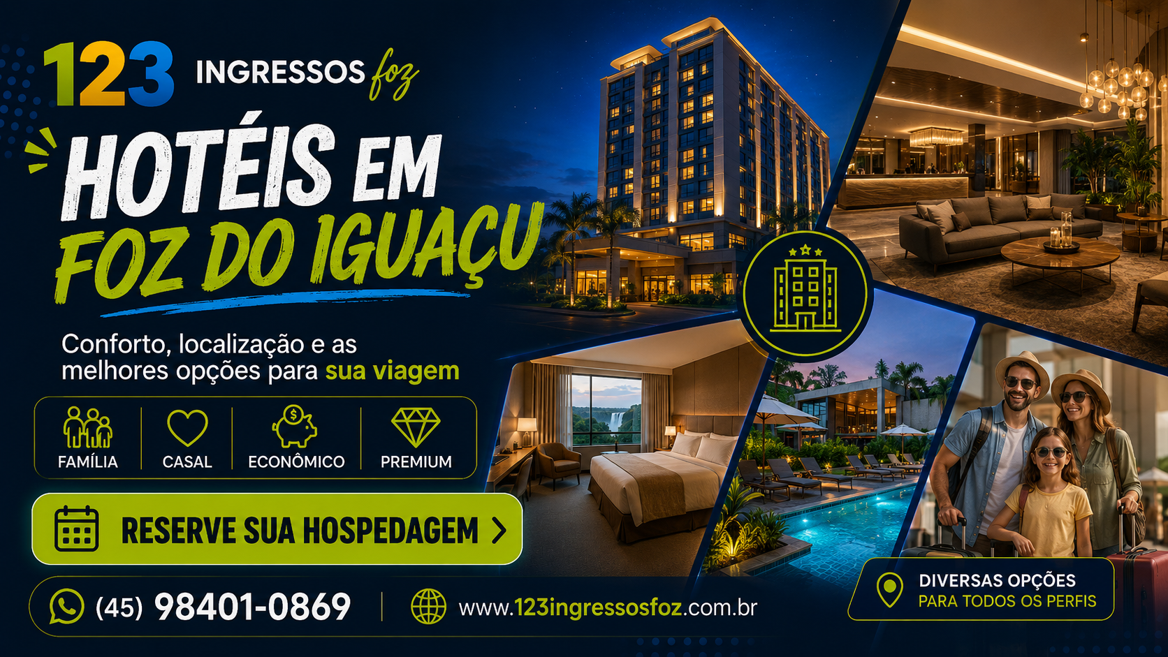 Hotel no centro de Foz do Iguaçu